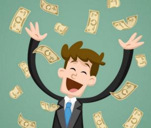 personnage billets heureux